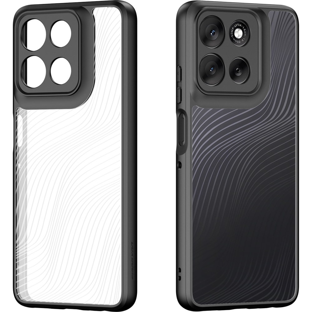 Etui ochronne Dux Ducis AIMO do Motorola Moto G56, czarno-przezroczyste.